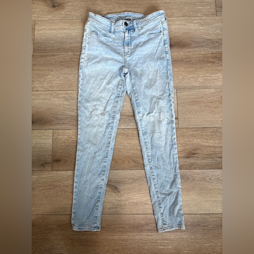 American Eagle Light Blue Super Stretch Hi-Rise Jegging Jeans